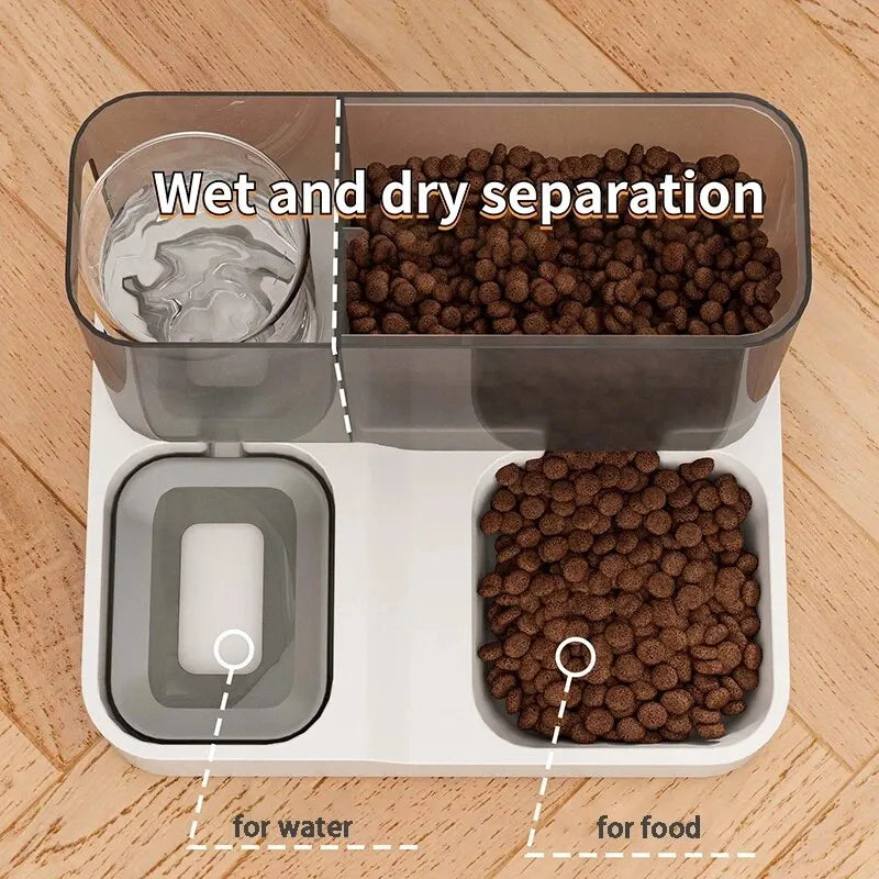 Large capacity automatic food and water dispenser for small animals