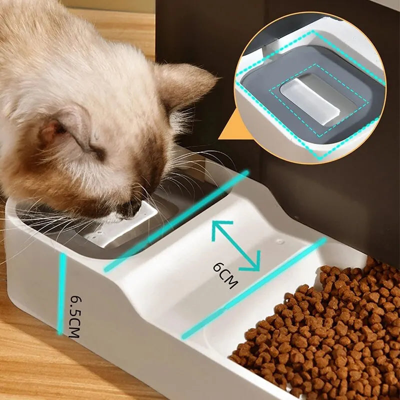 Large capacity automatic food and water dispenser for small animals