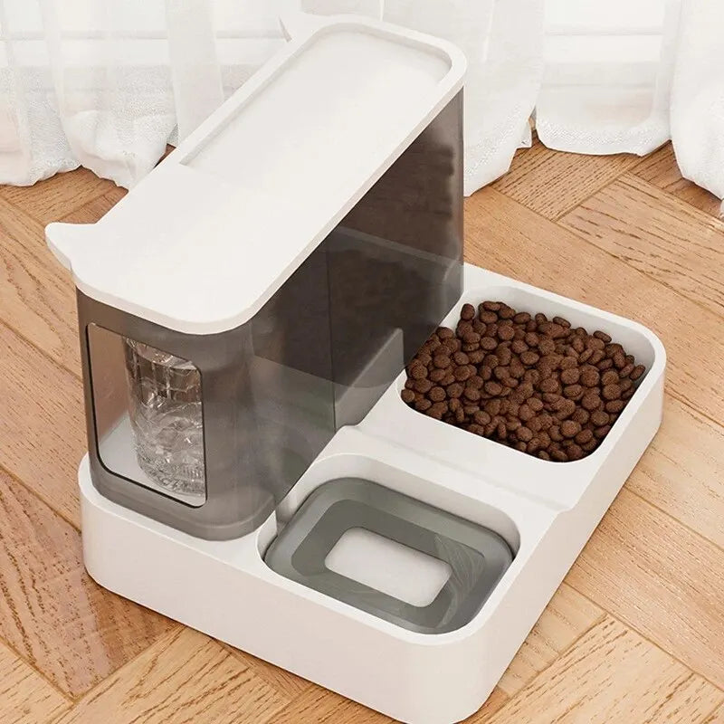 Large capacity automatic food and water dispenser for small animals